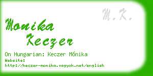 monika keczer business card